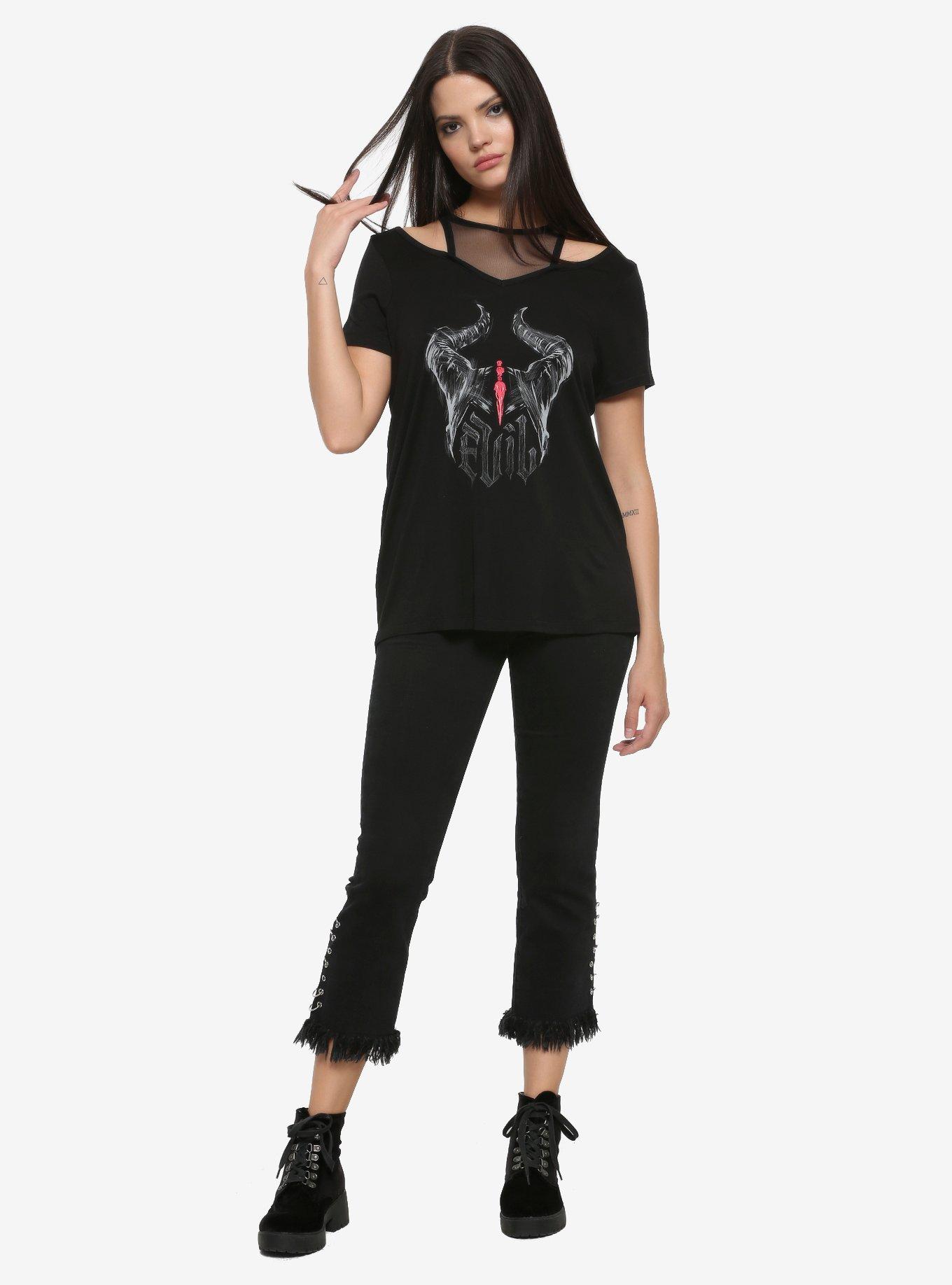 Her Universe Disney Maleficent: Mistress Of Evil Horns Girls Top, MULTI, alternate