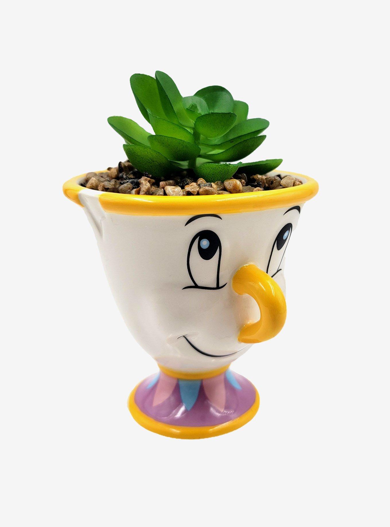Disney Beauty and the Beast Chip Faux Succulent Planter, , alternate