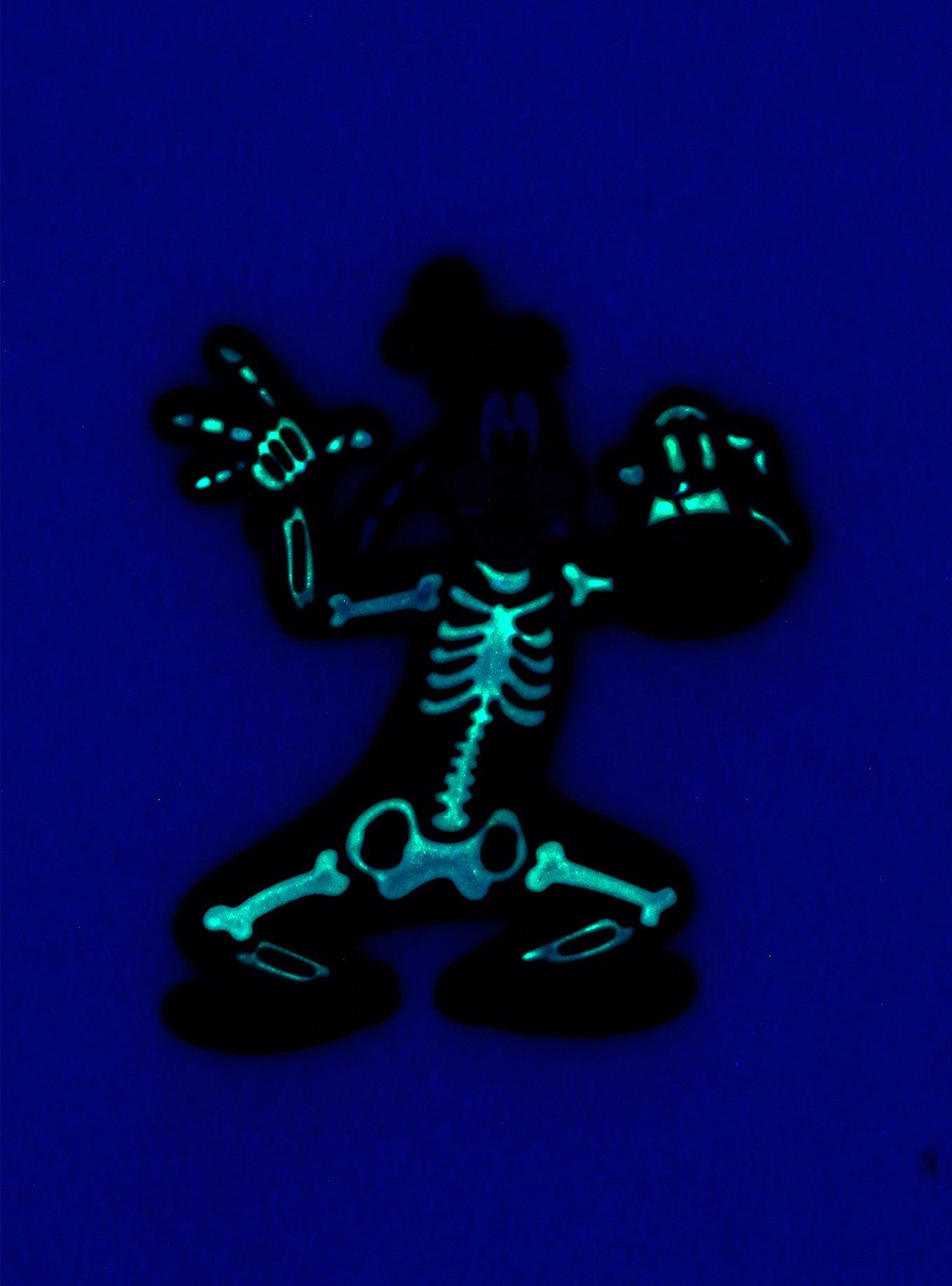 Disney Goofy Skeleton Glow-In-The-Dark Enamel Pin, , alternate