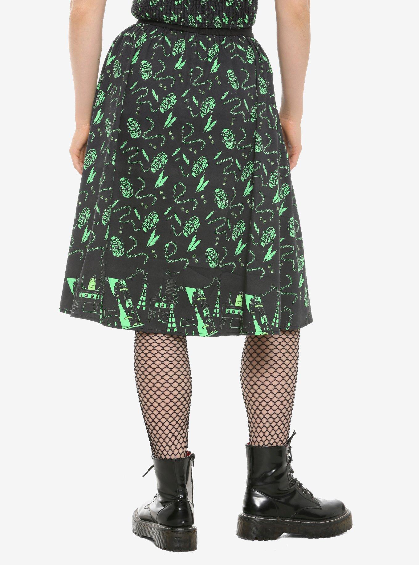 Universal Monsters Frankenstein Swing Skirt, BLACK, alternate
