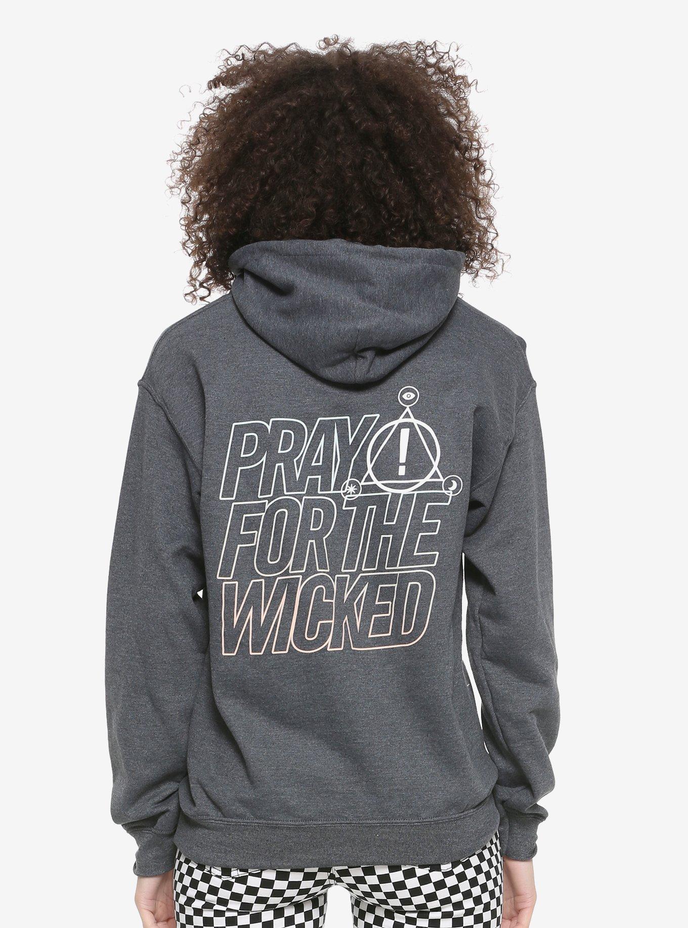 Panic! At The Disco Pastel Logo Pray For The Wicked Girls Hoodie, GREY, alternate
