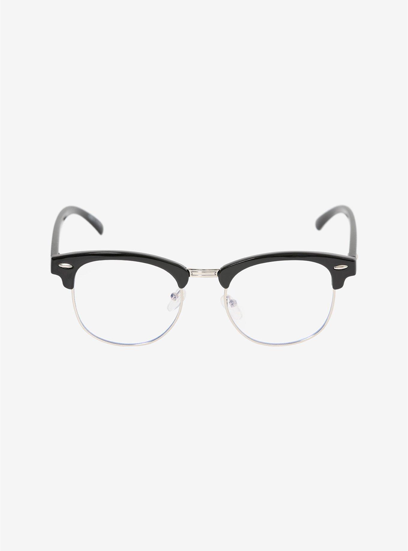 Black Half-Rim Blue Light Glasses, , alternate