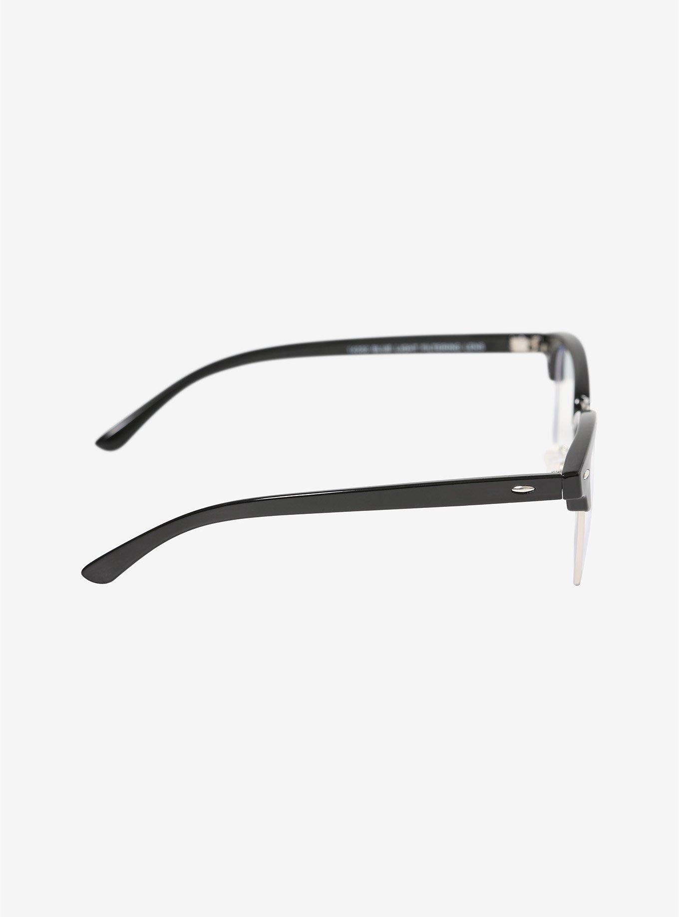 Black Half-Rim Blue Light Glasses, , alternate