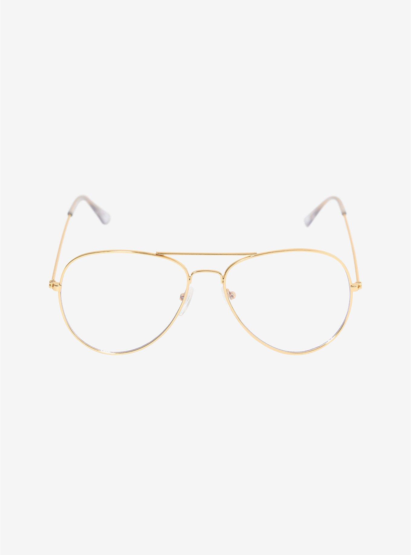 Gold Aviator Blue Light Glasses, , alternate