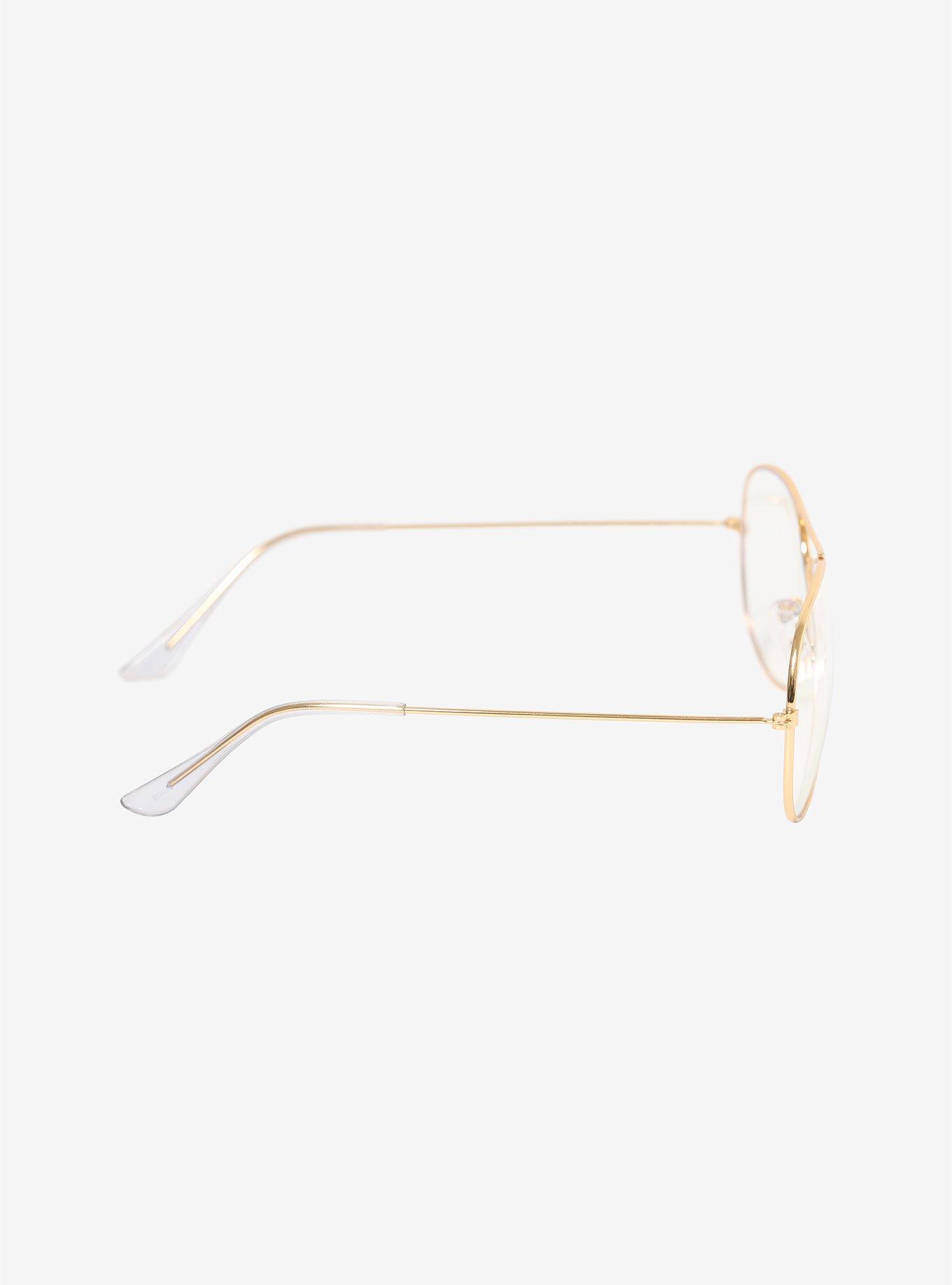 Gold Aviator Blue Light Glasses, , alternate