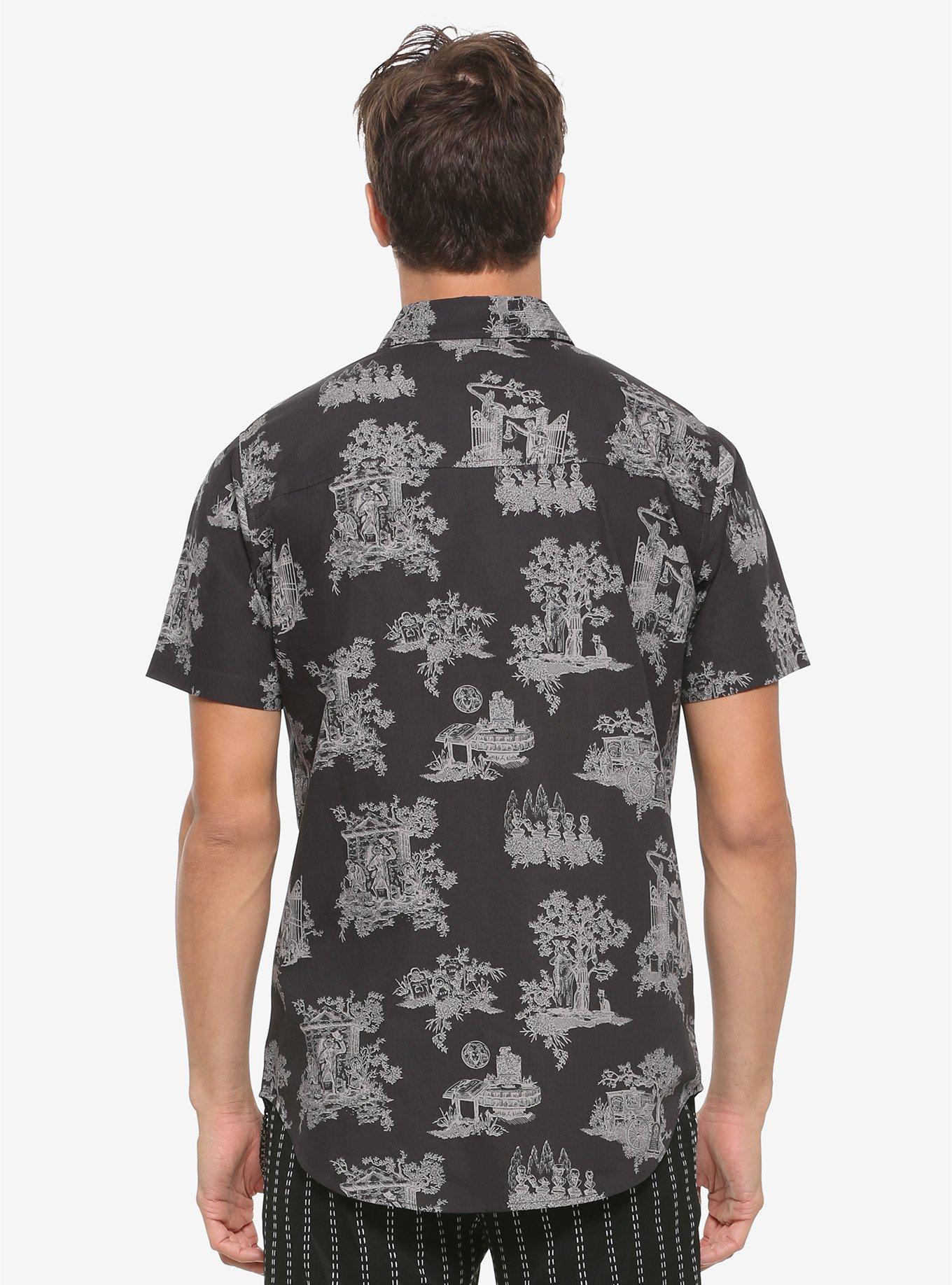 Our Universe Disney The Haunted Mansion Allover Print Woven Button-Up - BoxLunch Exclusive, , alternate