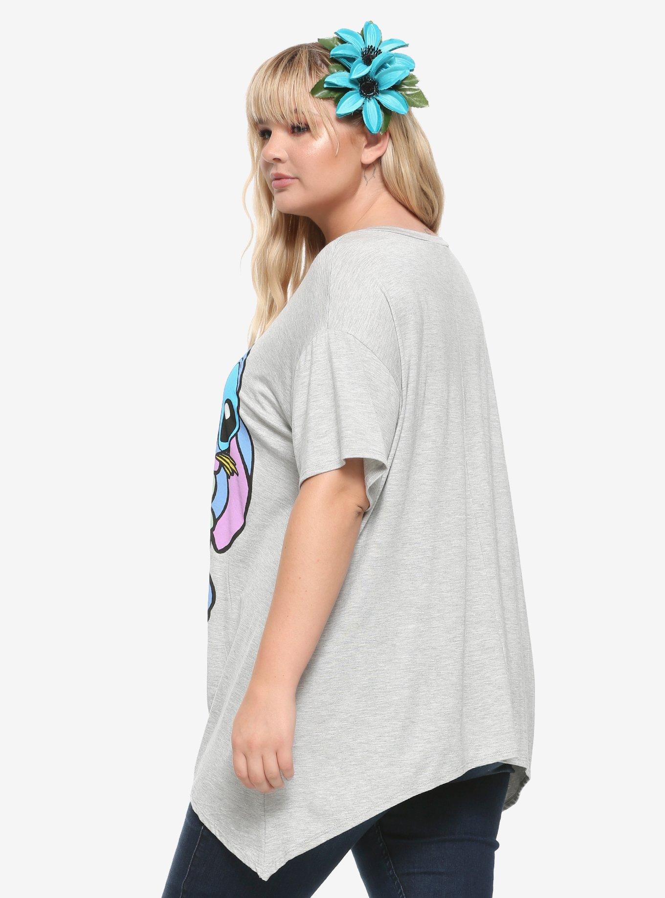 Disney Lilo & Stitch Ohana Shark Bite Girls T-Shirt Plus Size, , alternate