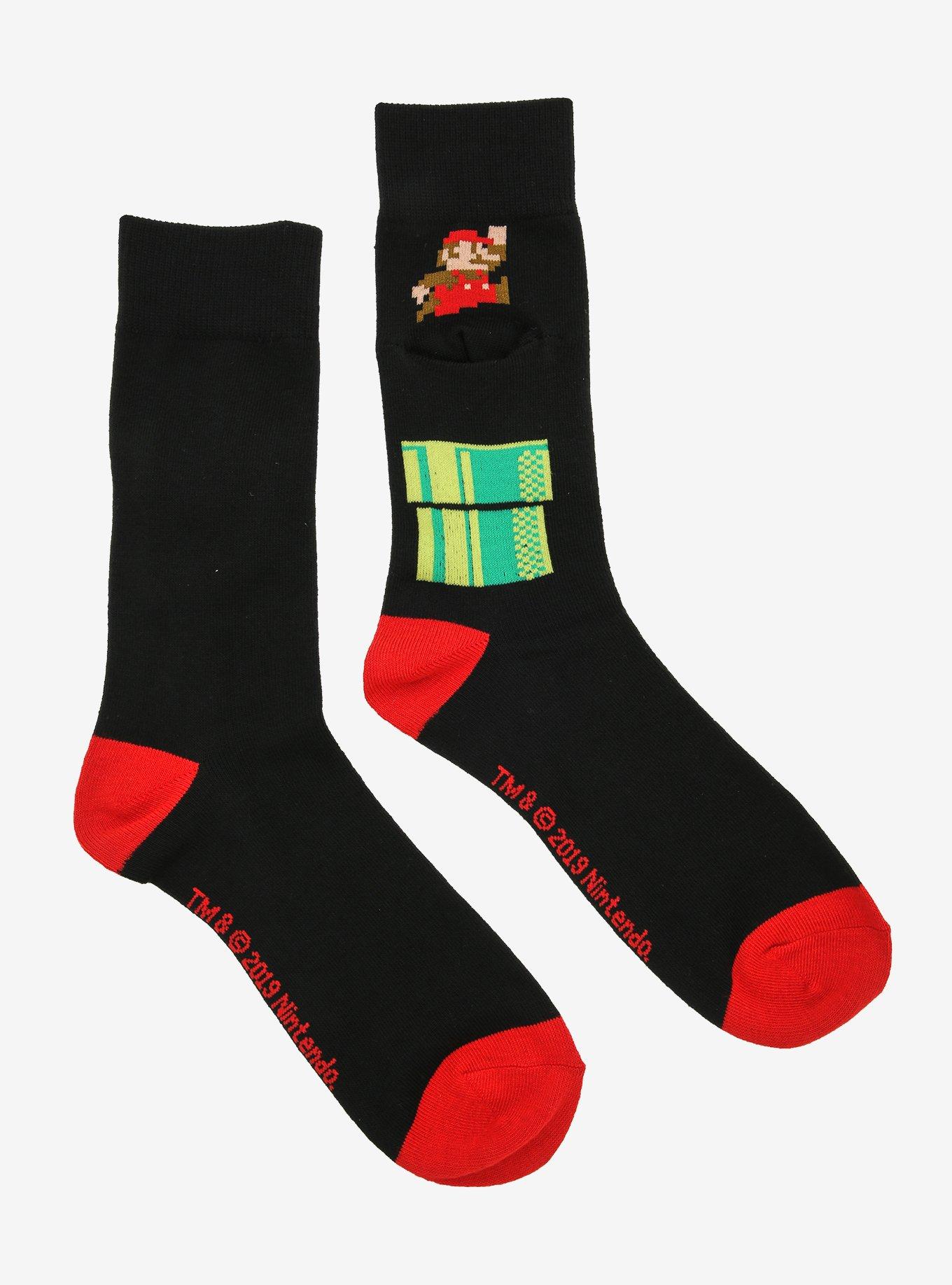 Nintendo Super Mario Bros. Mario Warp Pipe Pocket Crew Socks - BoxLunch Exclusive, , alternate