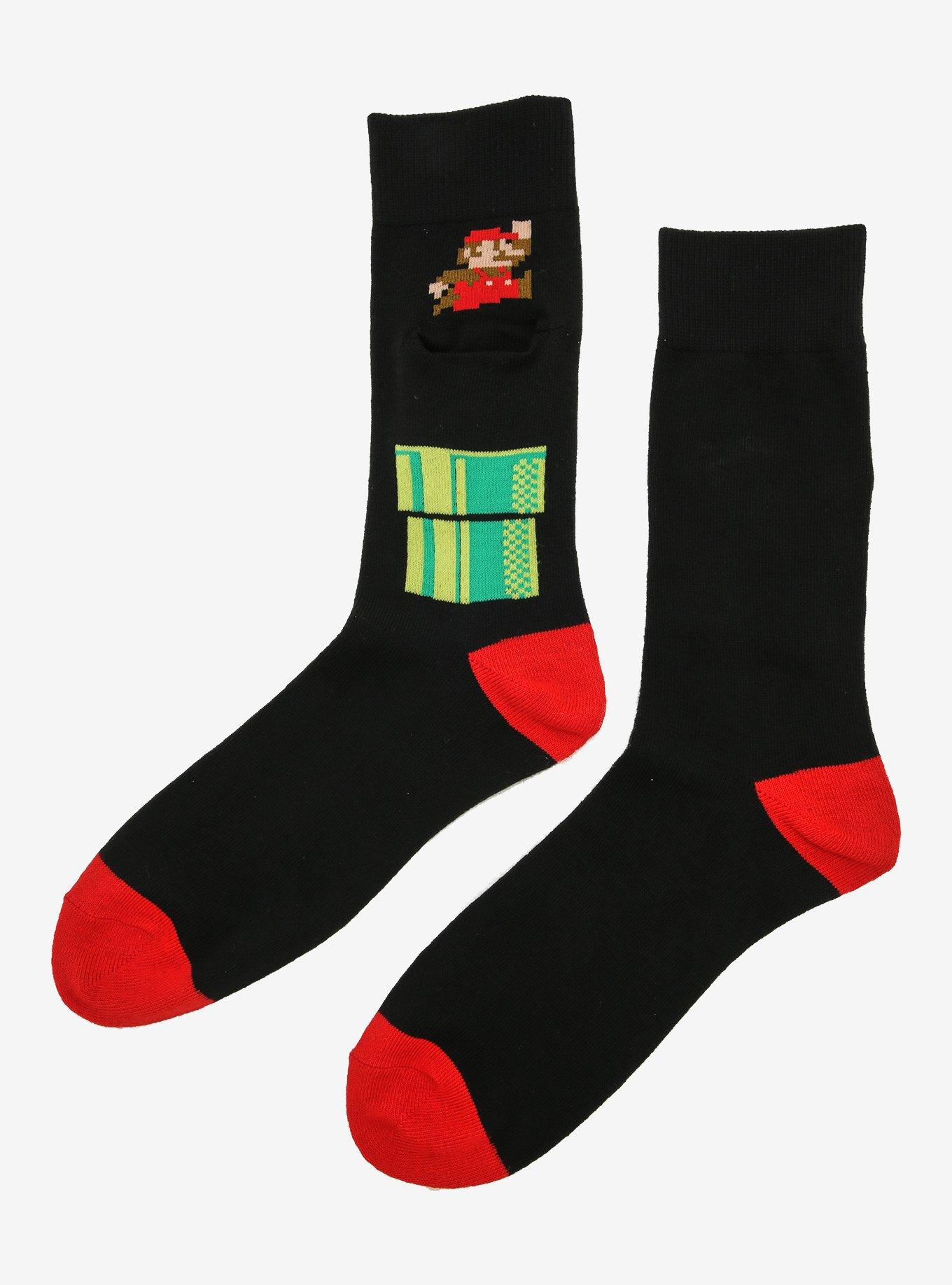 Nintendo Super Mario Bros. Mario Warp Pipe Pocket Crew Socks - BoxLunch Exclusive, , alternate
