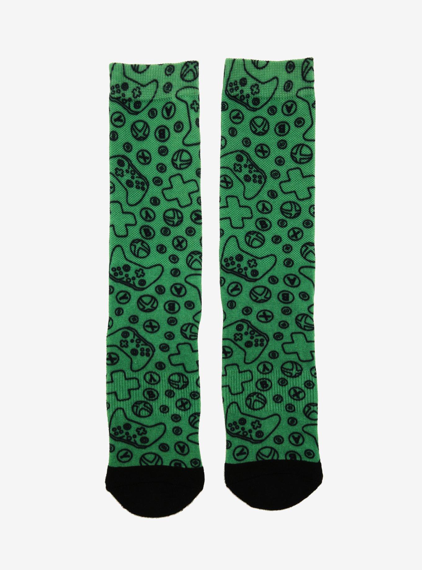 Xbox Controller Icons Crew Socks - BoxLunch Exclusive, , alternate