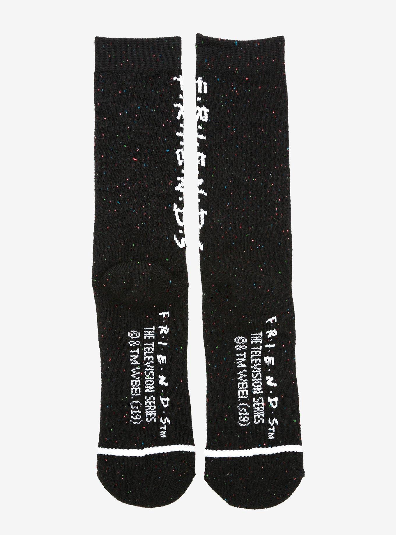 Friends Logo Speckled Crew Socks - BoxLunch Exclusive, , alternate