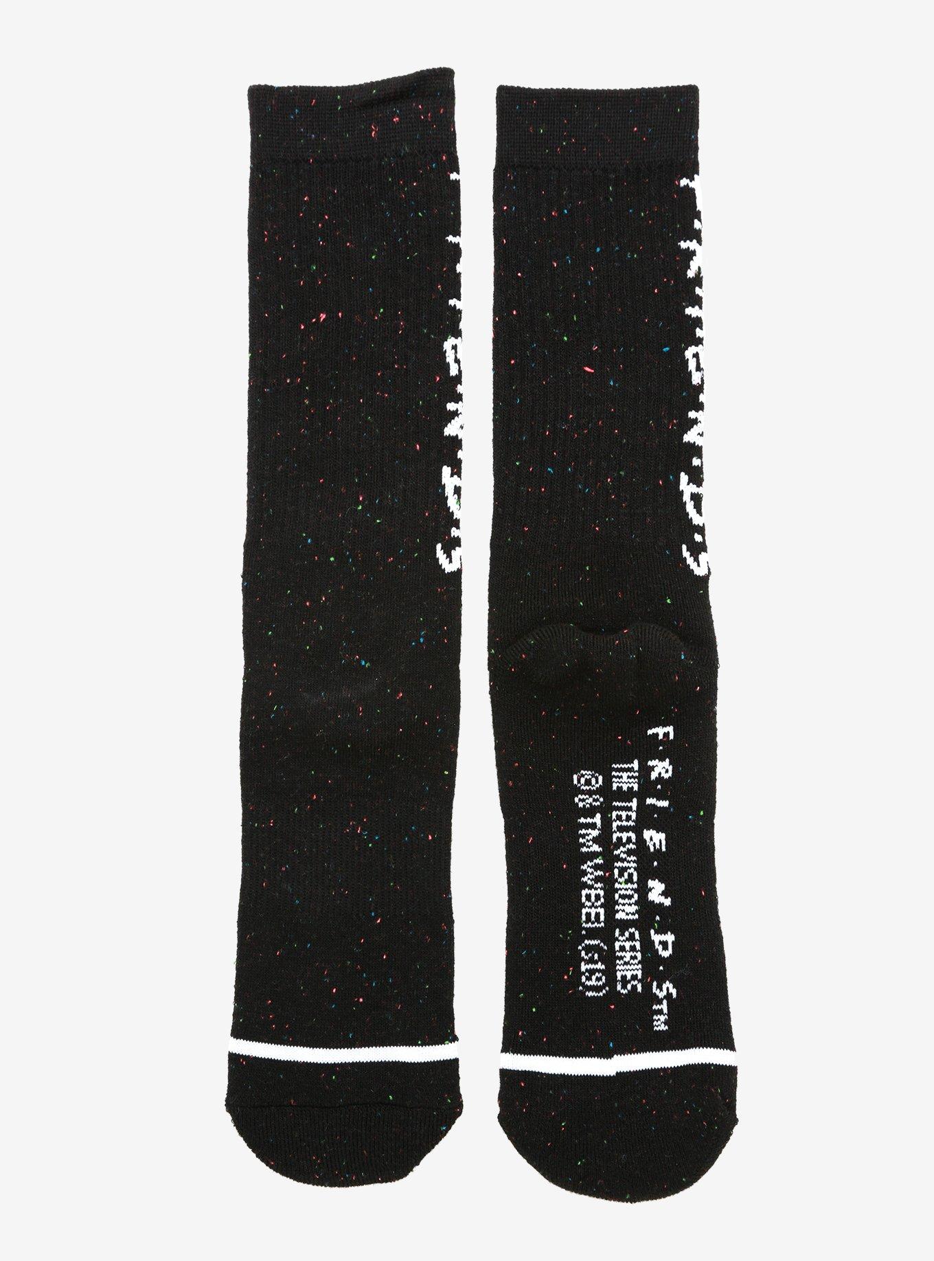 Friends Logo Speckled Crew Socks - BoxLunch Exclusive, , alternate