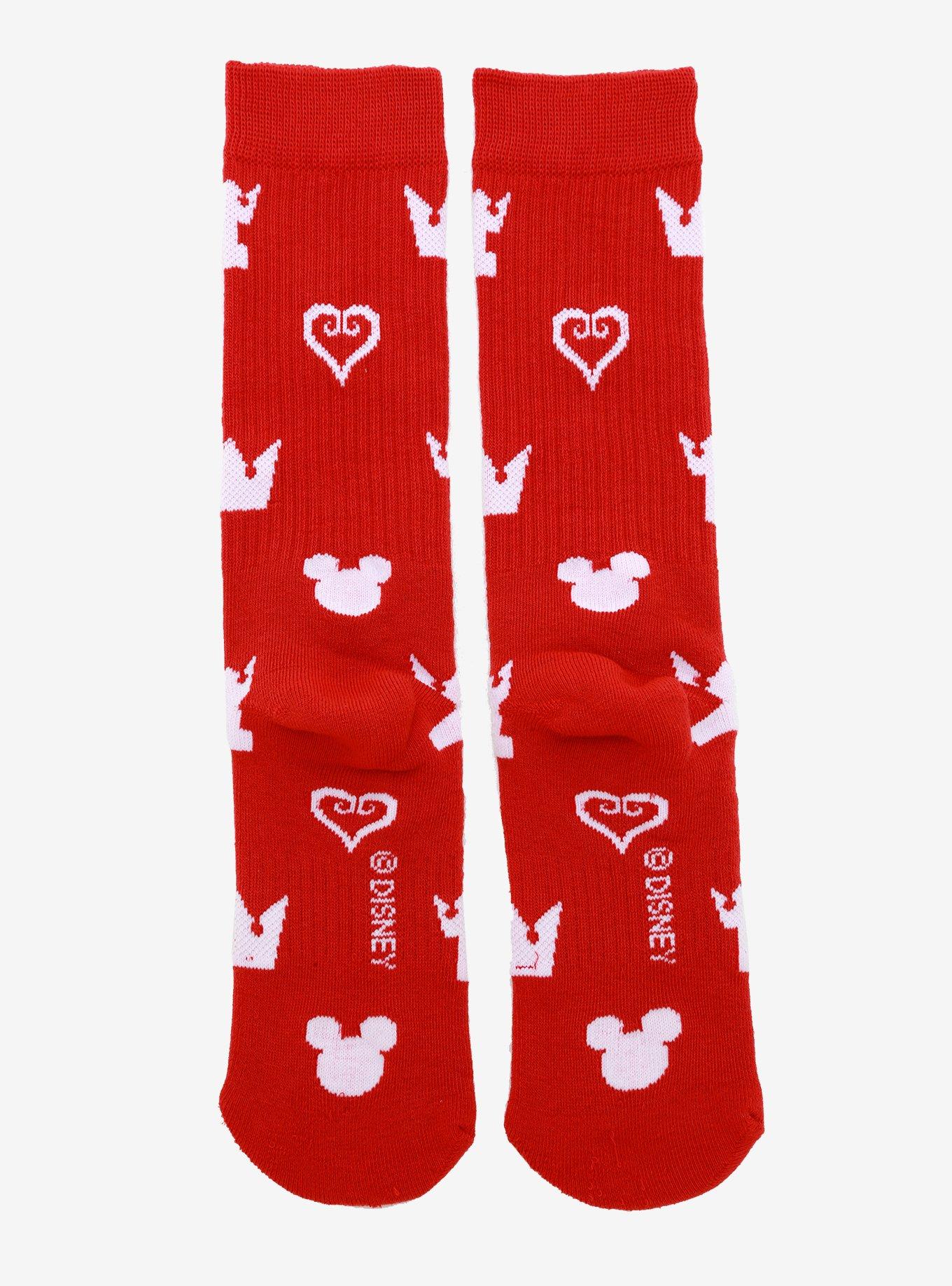 Disney Kingdom Hearts Allover Print Crew Socks - BoxLunch Exclusive, , alternate