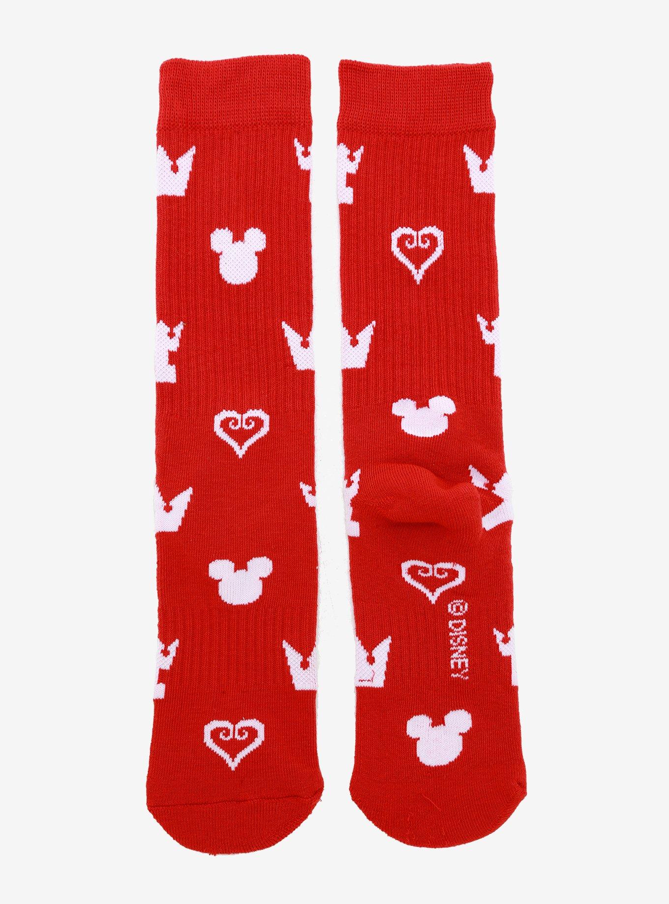 Disney Kingdom Hearts Allover Print Crew Socks - BoxLunch Exclusive, , alternate
