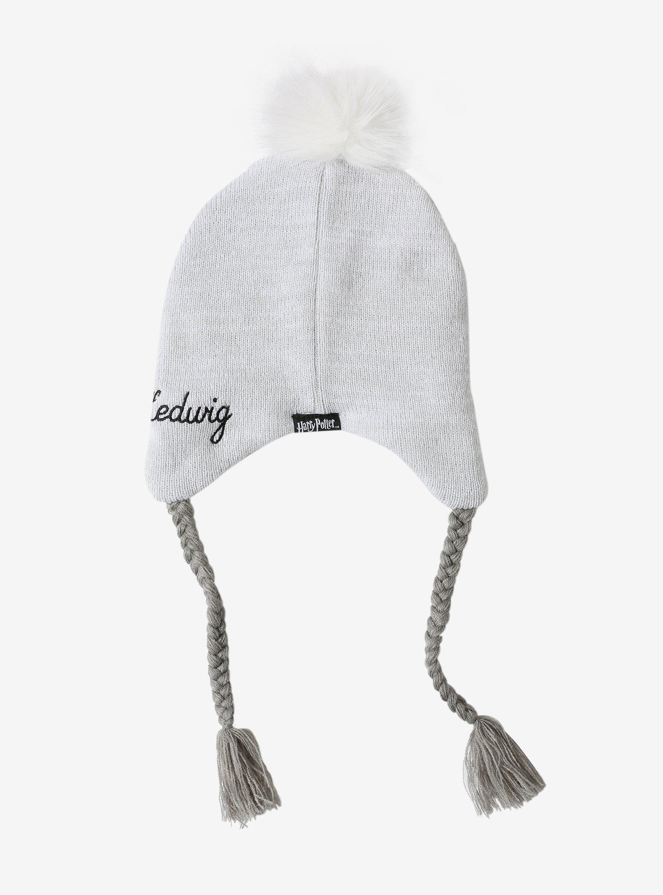 Harry Potter Hedwig Tassel Pom Beanie, , alternate