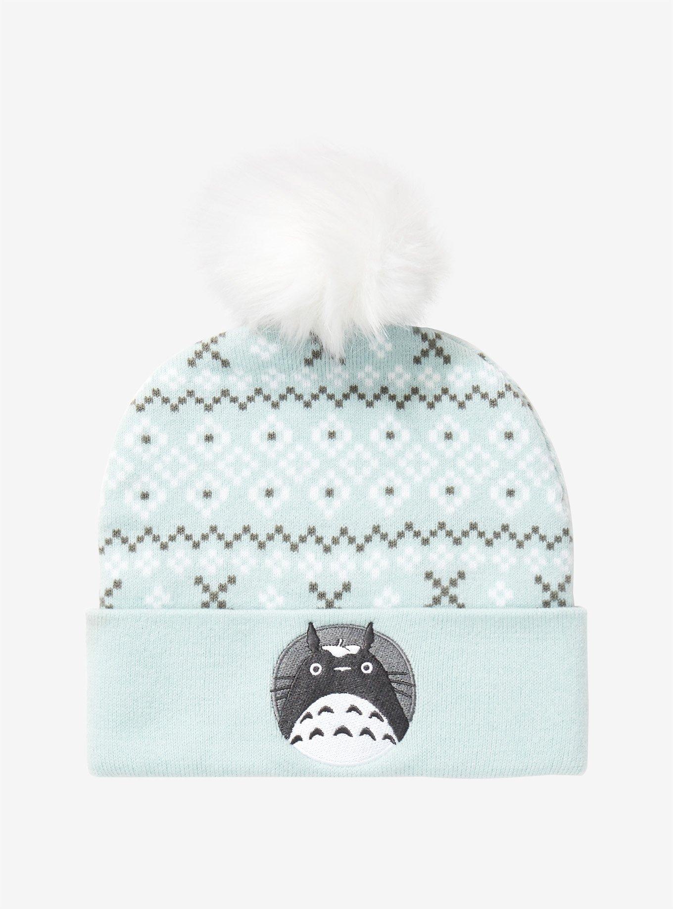 Studio Ghibli My Neighbor Totoro Fair Isle Watchman Pom Beanie, , hi-res