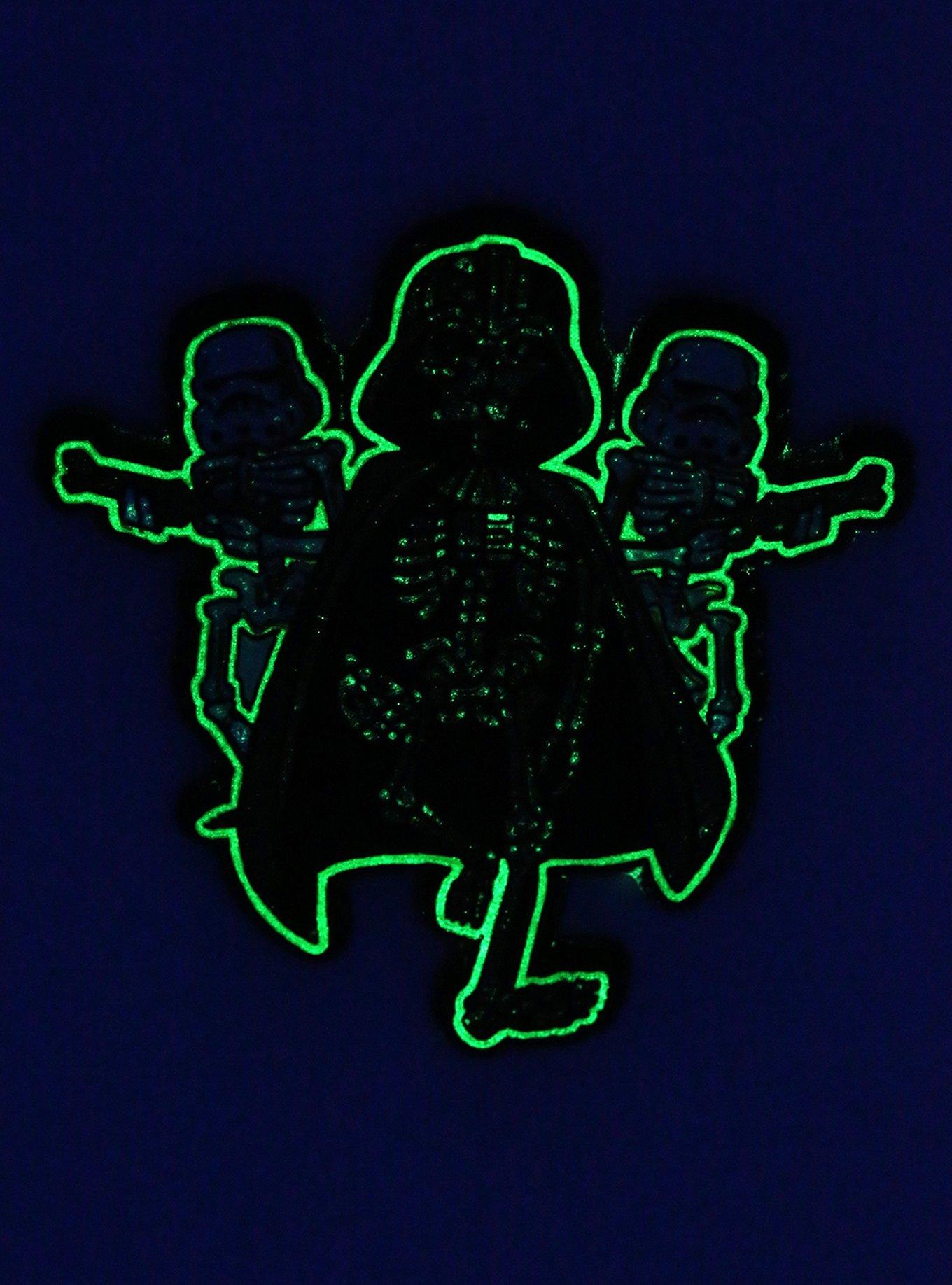 Star Wars Darth Vader Stormtrooper Skeleton Glow-In-The-Dark Enamel Pin, , alternate