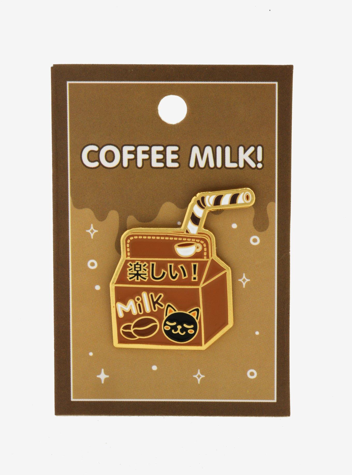 Coffee Milk Kitty Enamel Pin, , alternate