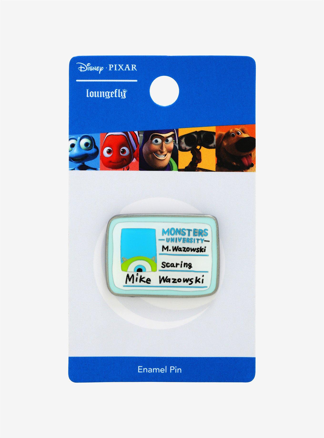 Loungefly Disney Pixar Monsters University Mike Wazowski ID Card Enamel Pin, , alternate