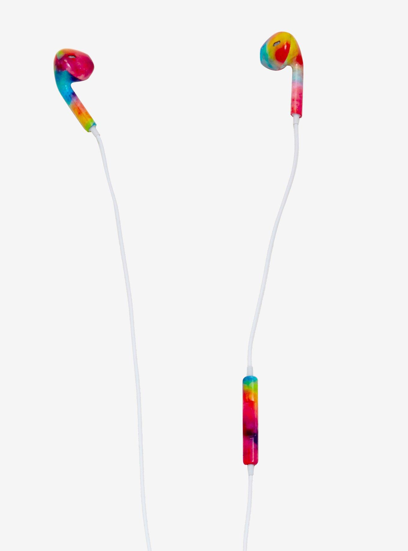 Psychedelic Rainbow Earbuds, , alternate