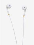Matte White With Gold Trim Earbuds, , alternate