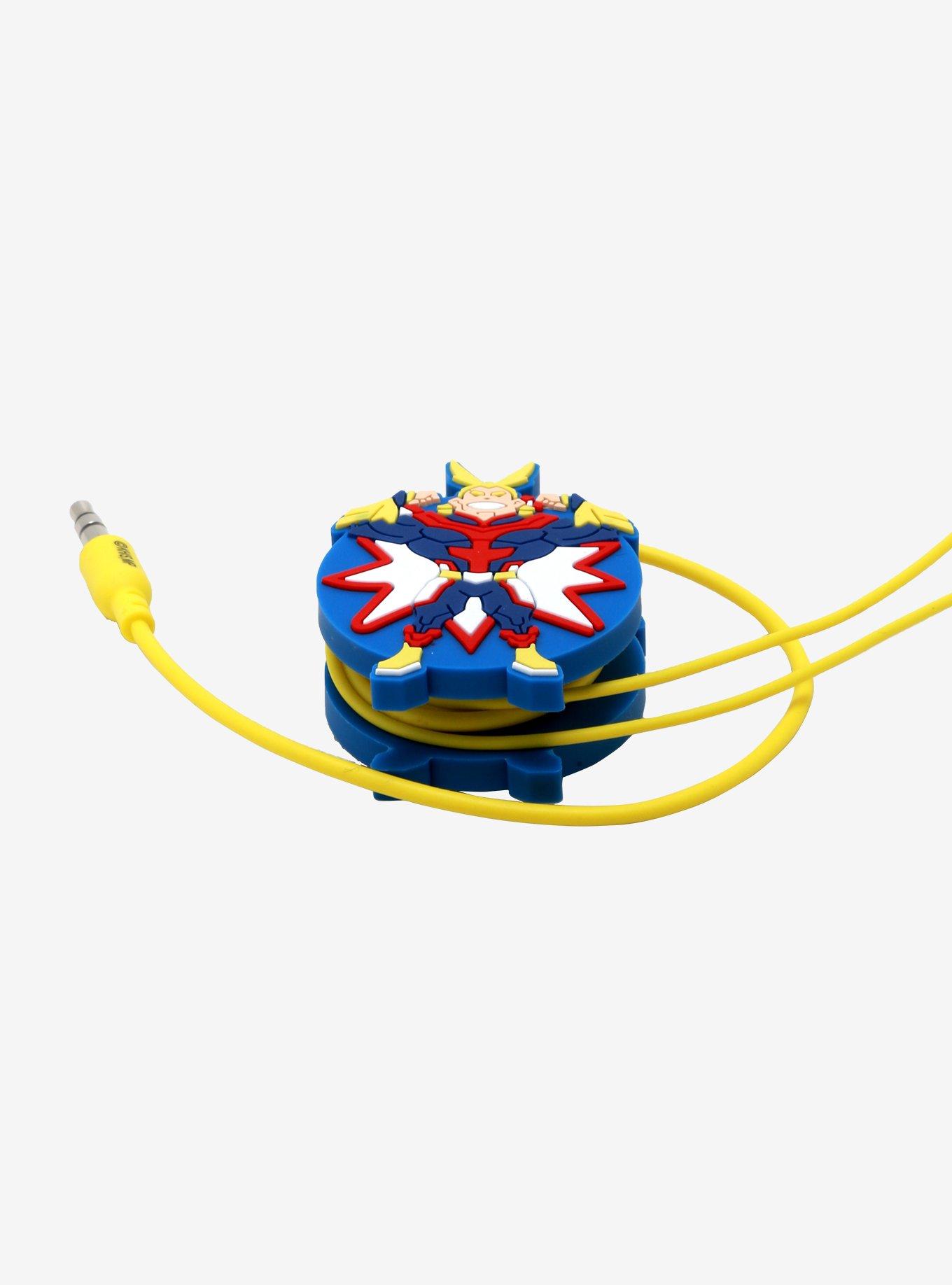 My Hero Academia All Might Cord Winder Earbuds, , alternate