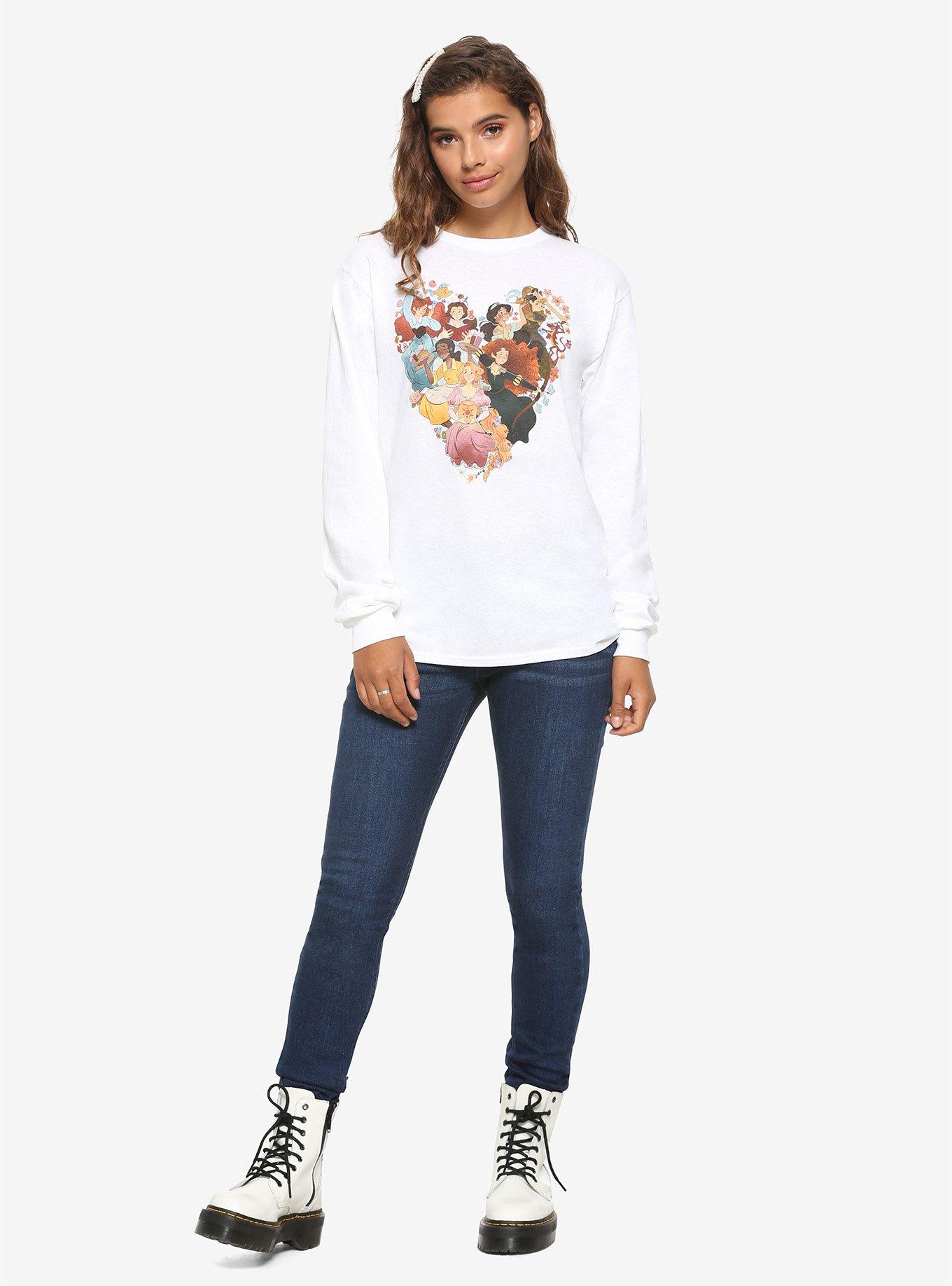 Disney Princess I Heart Princesses Long-Sleeve Girls T-Shirt, , alternate