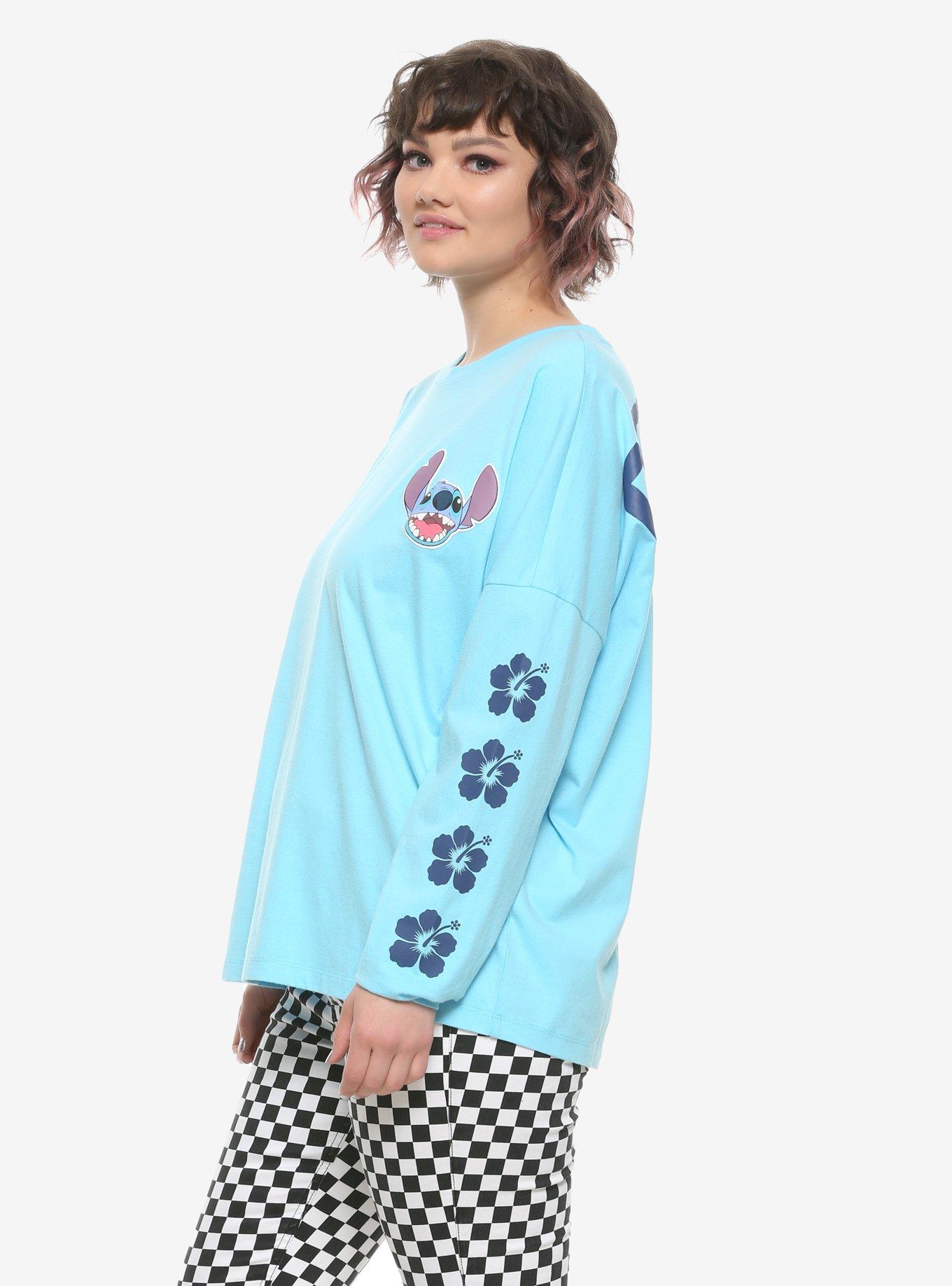 Disney Lilo & Stitch Ohana Girls Long-Sleeve Athletic Jersey Plus Size, , alternate