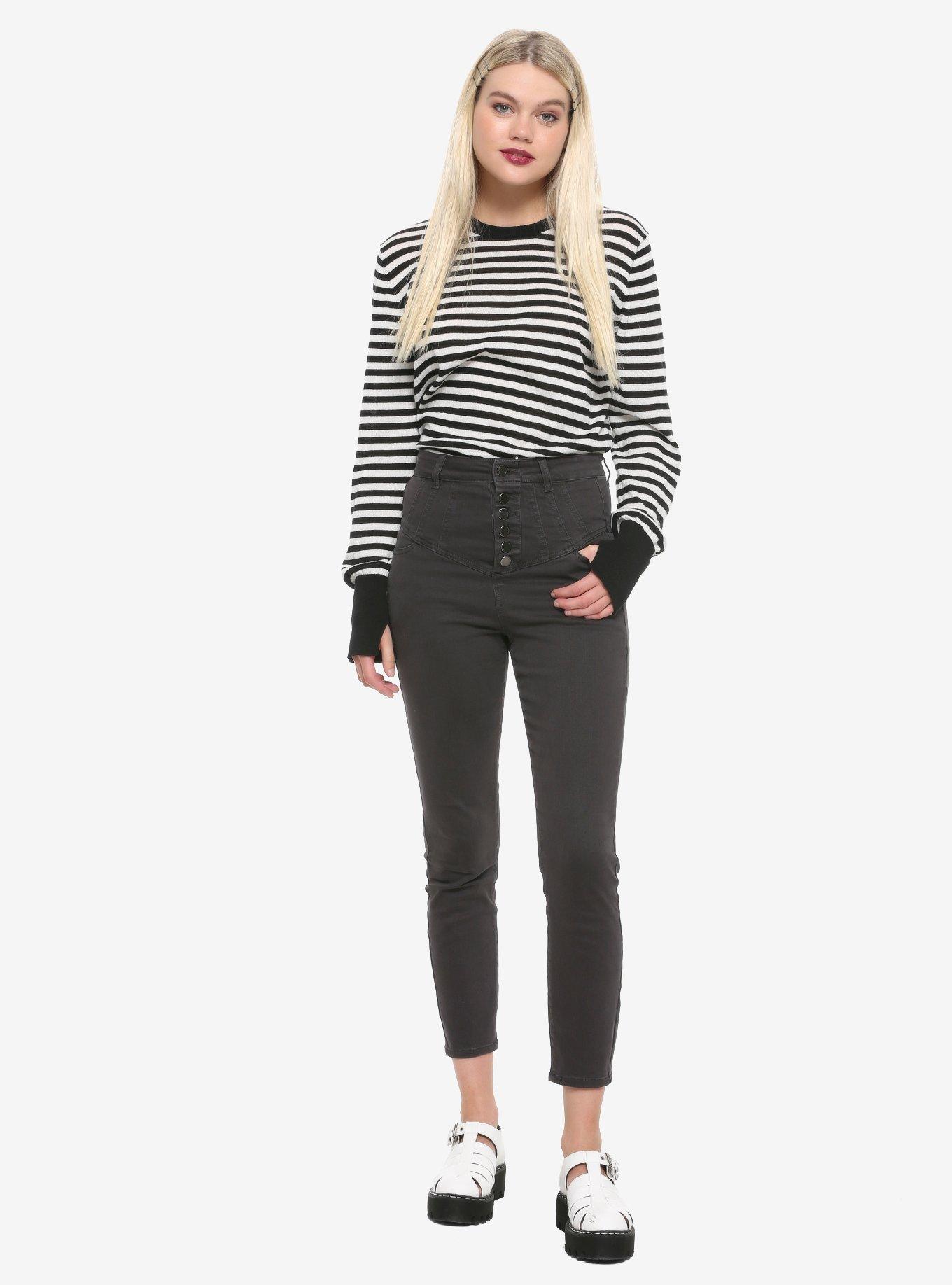 Grey Super High-Waisted Skinny jeans, SMOKE, alternate