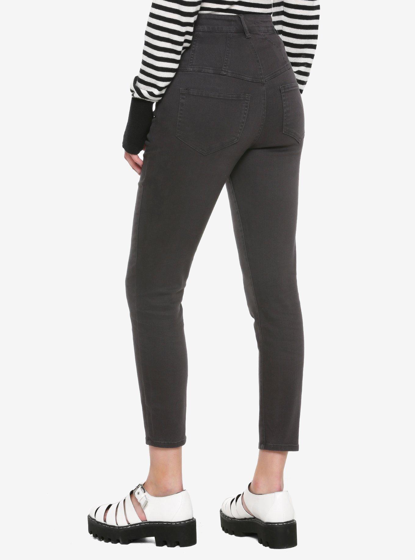 Grey Super High-Waisted Skinny jeans, SMOKE, alternate