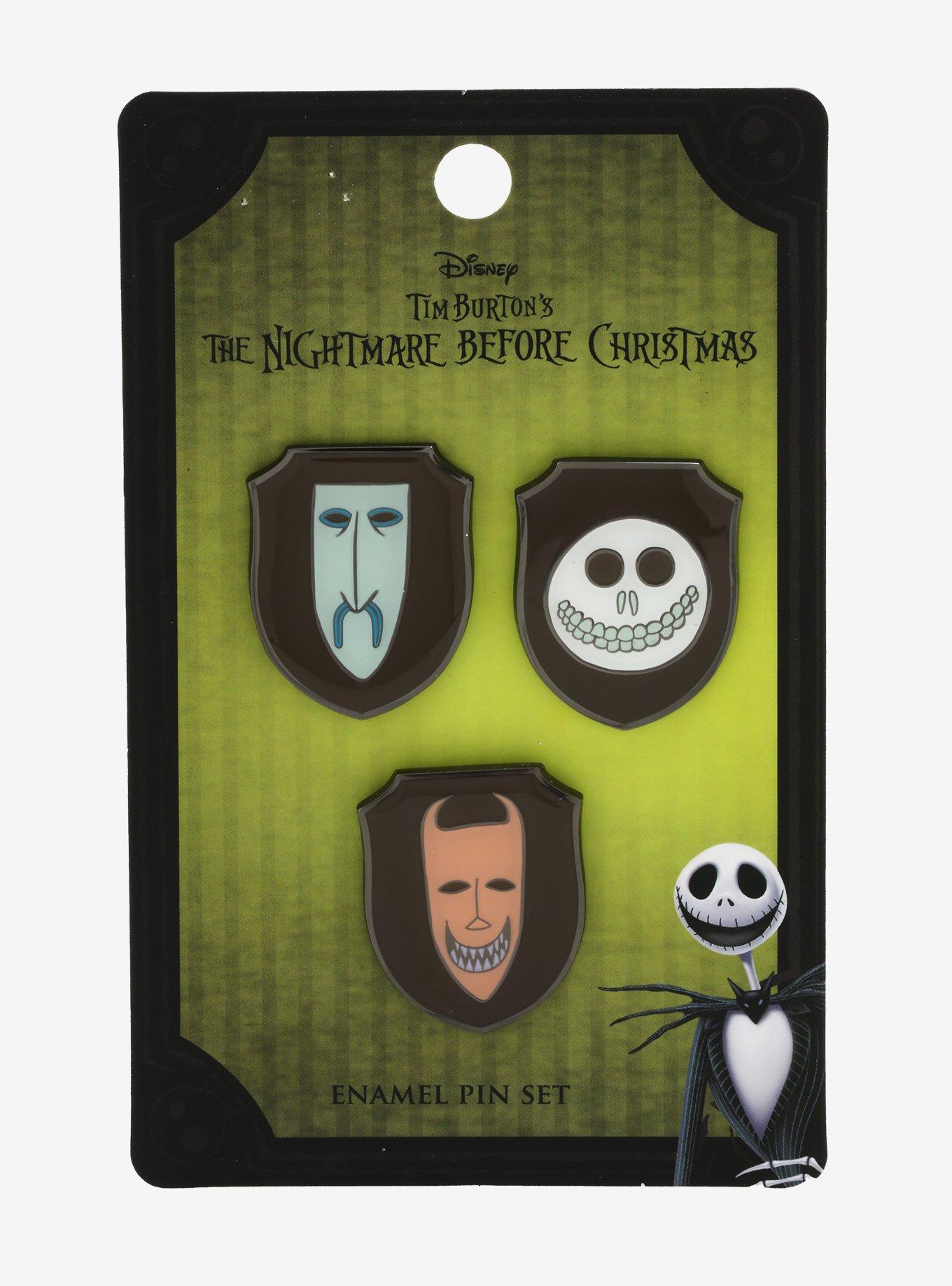 Loungefly The Nightmare Before Christmas Lock Shock & Barrel Enamel Pin Set, , alternate