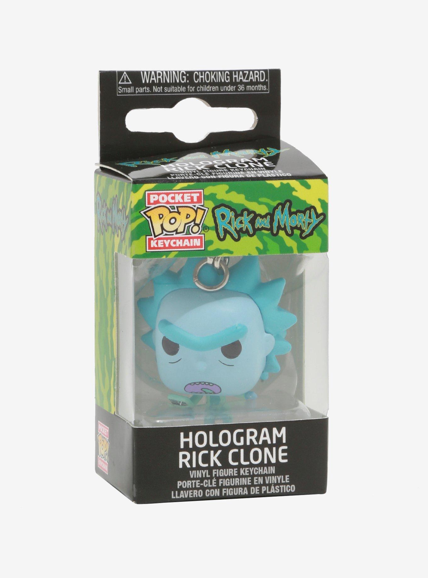 Funko Pocket Pop! Rick And Morty Hologram Rick Clone Vinyl Key Chain, , alternate