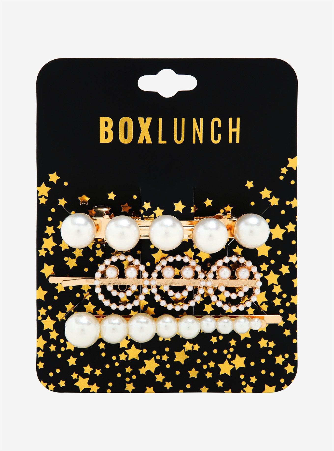 Smiling Face Pearl Barrette Set - BoxLunch Exclusive, , alternate
