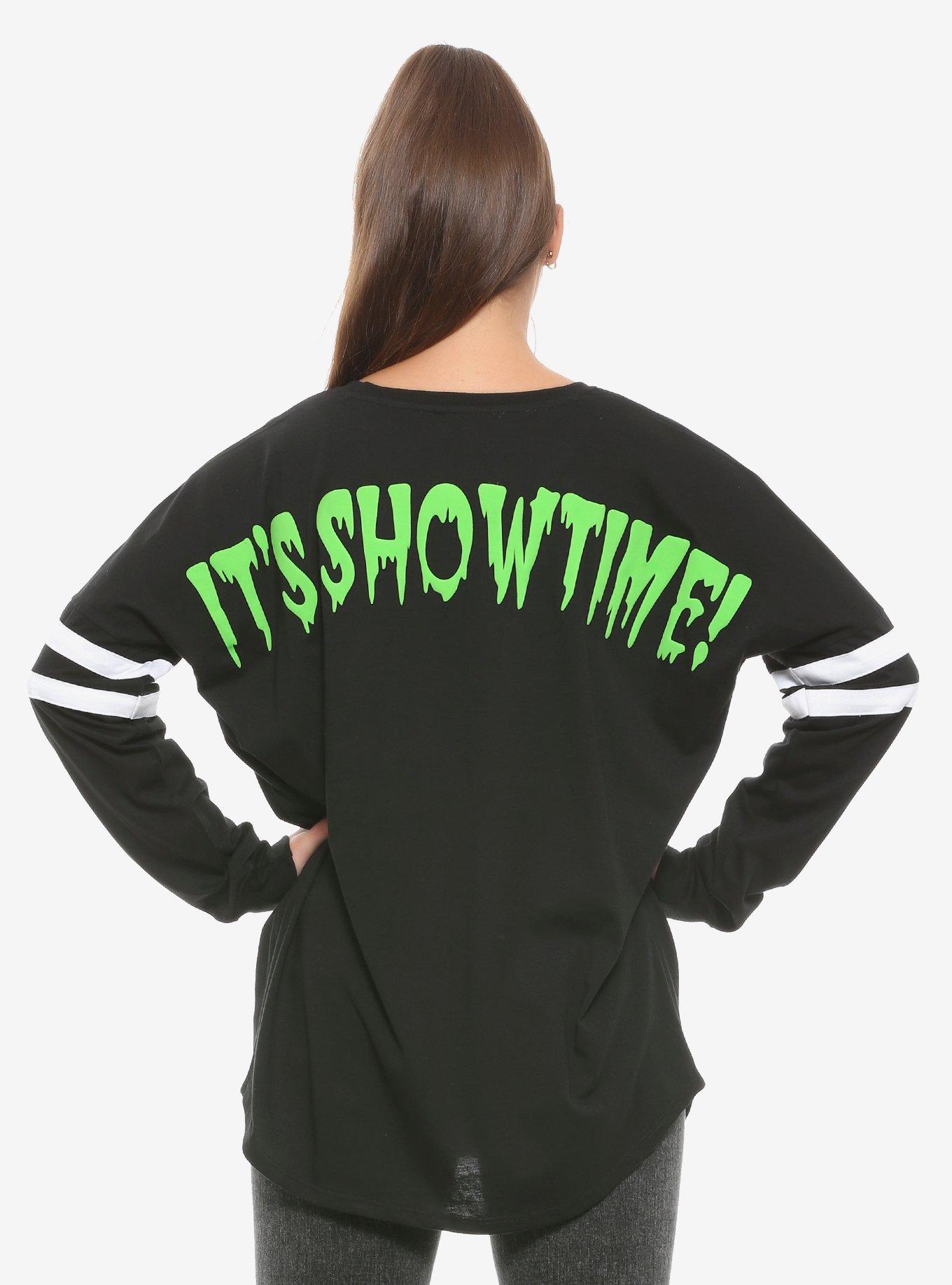 Beetlejuice It's Showtime Girls Athletic Jersey, GREEN, alternate