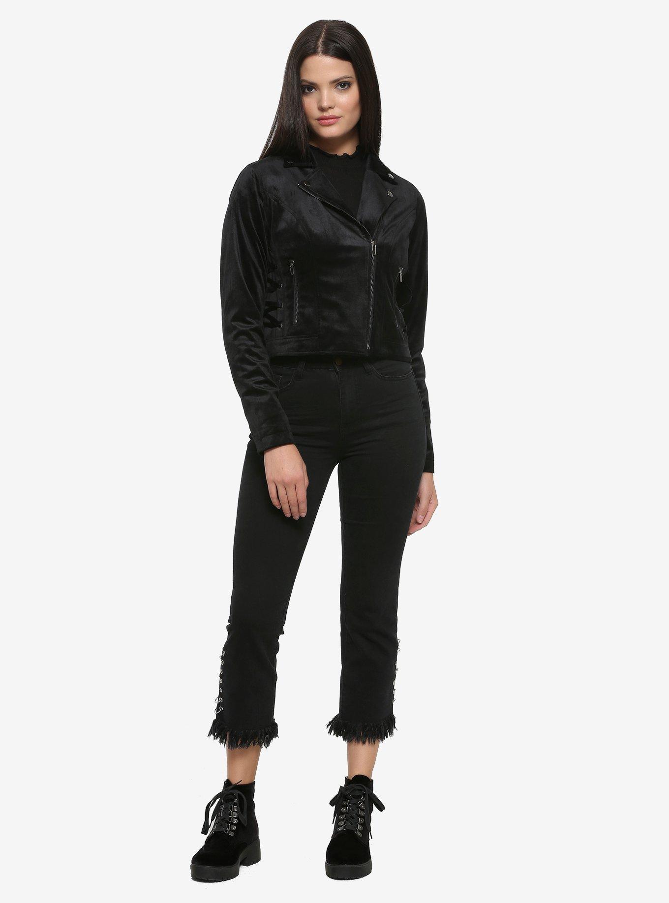 Her Universe Disney Maleficent: Mistress Of Evil Velvet Moto Jacket, , alternate