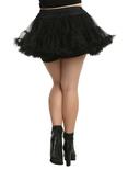 Black Layered Tulle Petticoat Plus Size, , alternate