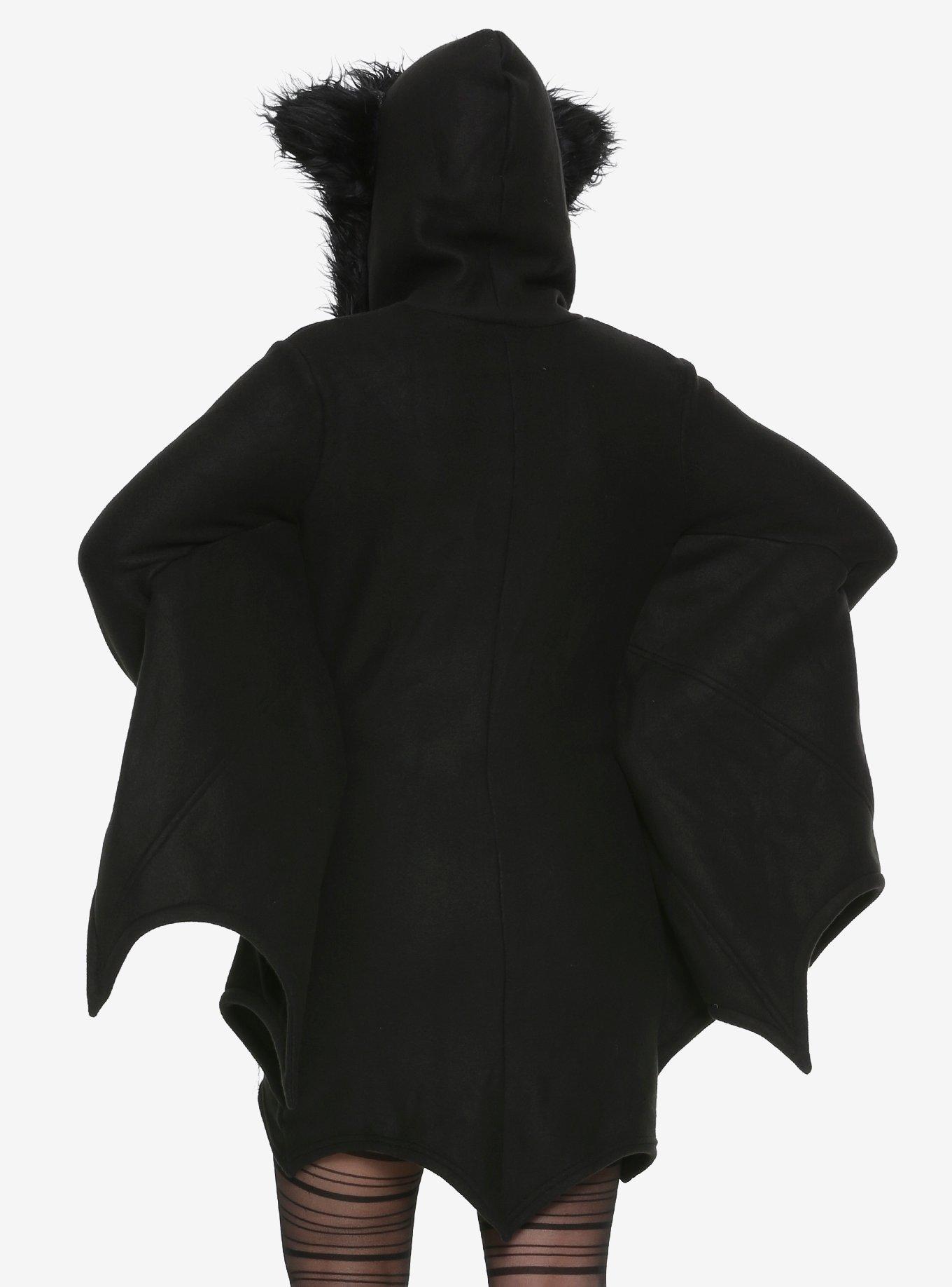 Cozy Bat Girls Costume, BLACK, alternate