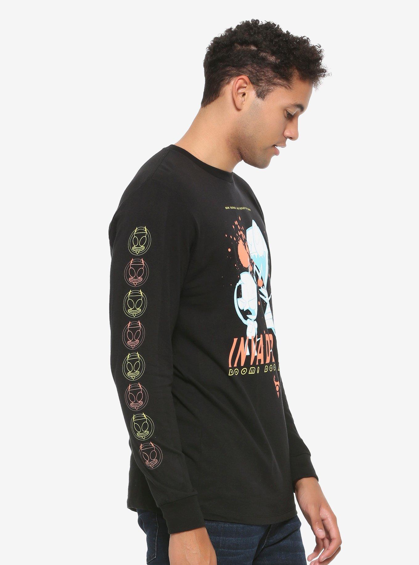 Invader Zim Doom Doom Doom Long Sleeve T-Shirt - BoxLunch Exclusive, BLACK, alternate