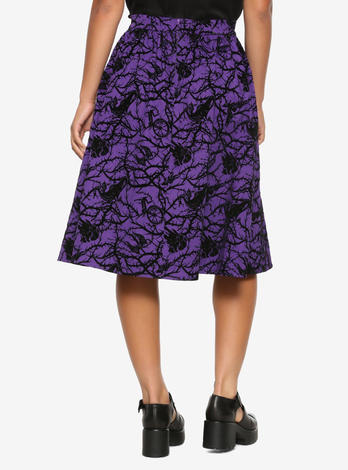 Disney Sleeping Beauty Maleficent Flocked Skirt, PURPLE, alternate