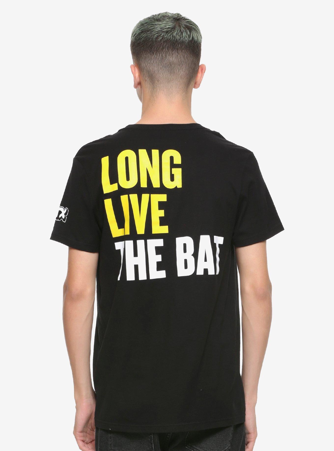DC Comics Batman 80 Years Long Live The Bat T-Shirt Rooster Teeth Expo Exclusive, YELLOW, alternate