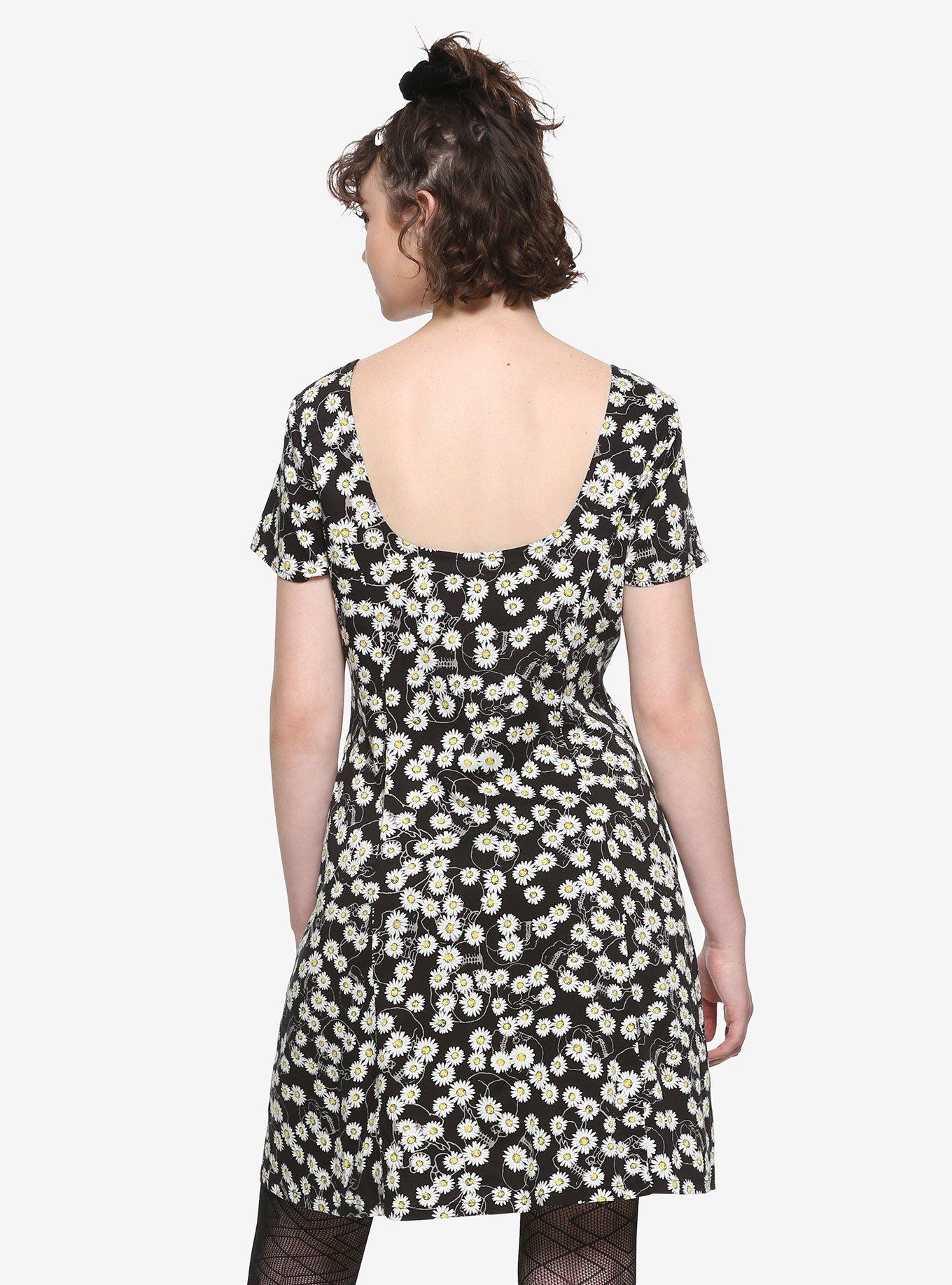 Daisy & Skulls Button-Front Dress, FLORAL, alternate