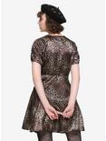 Leopard Print Satin Wrap Dress, LEOPARD, alternate