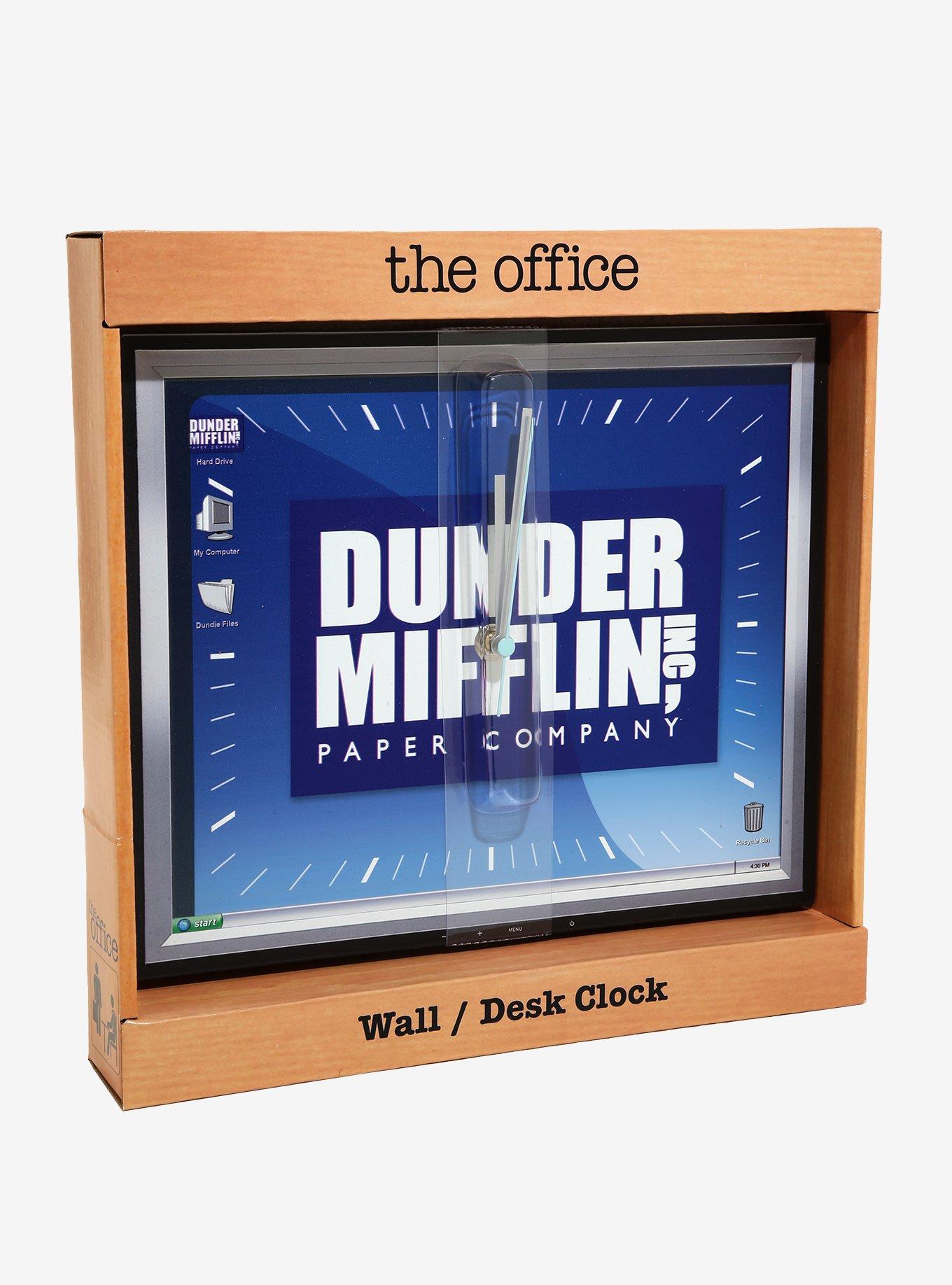 The Office Dunder Mifflin Screen Desk & Wall Clock, , alternate