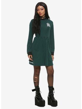 Plus Size Disney The Haunted Mansion Green & Black Striped Long-Sleeve Dress, , hi-res