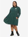 Disney The Haunted Mansion Green & Black Striped Long-Sleeve Dress Plus Size, , alternate