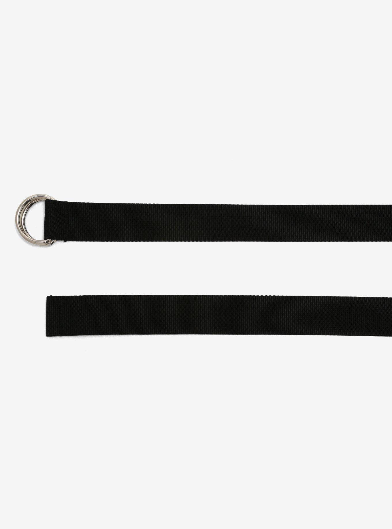 Black D-Ring Belt, , alternate