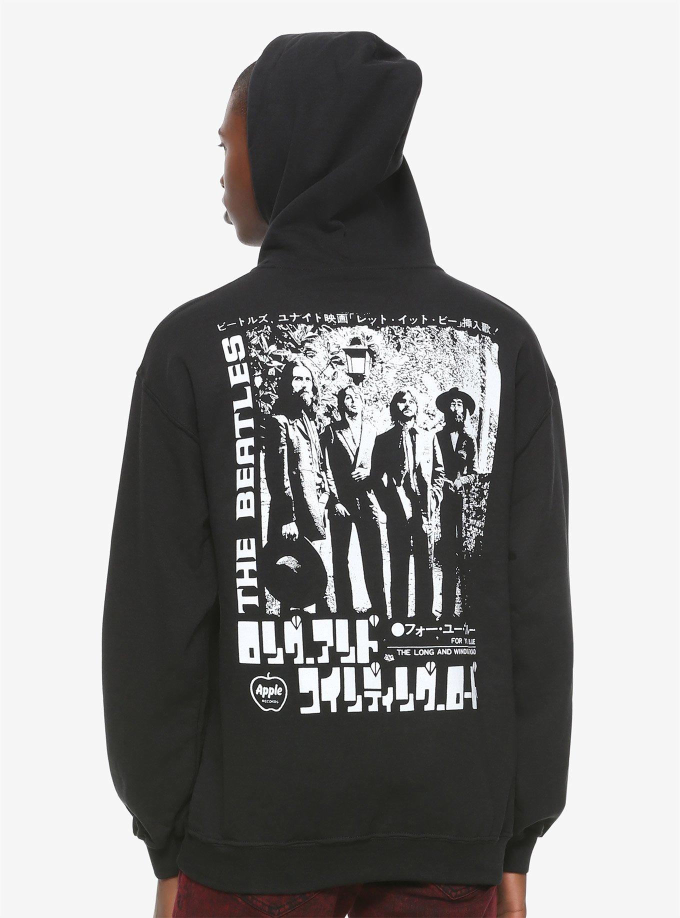 The Beatles Japanese Poster Hoodie, BLACK, alternate