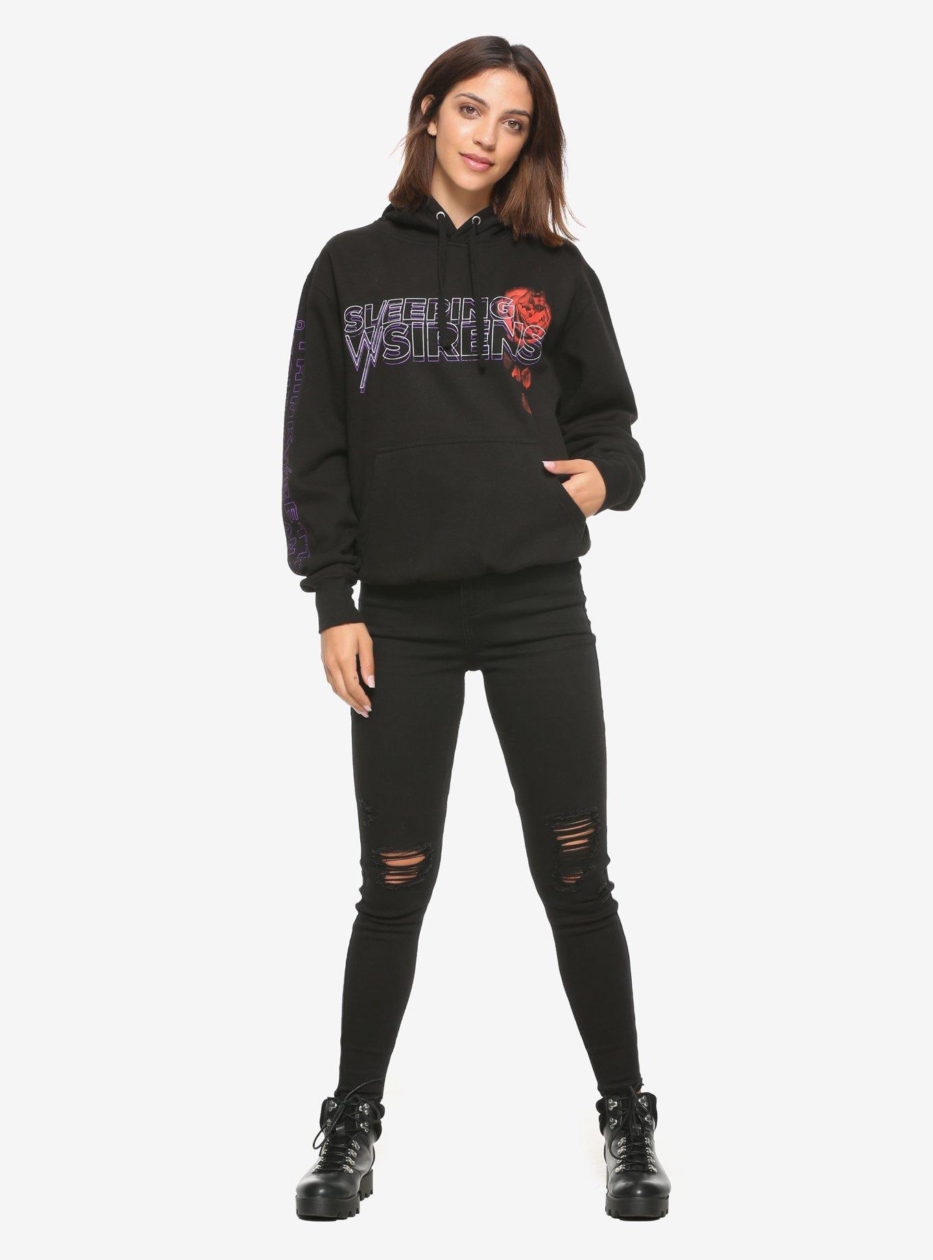 Sleeping With Sirens Agree To Disagree Girls Hoodie, BLACK, alternate