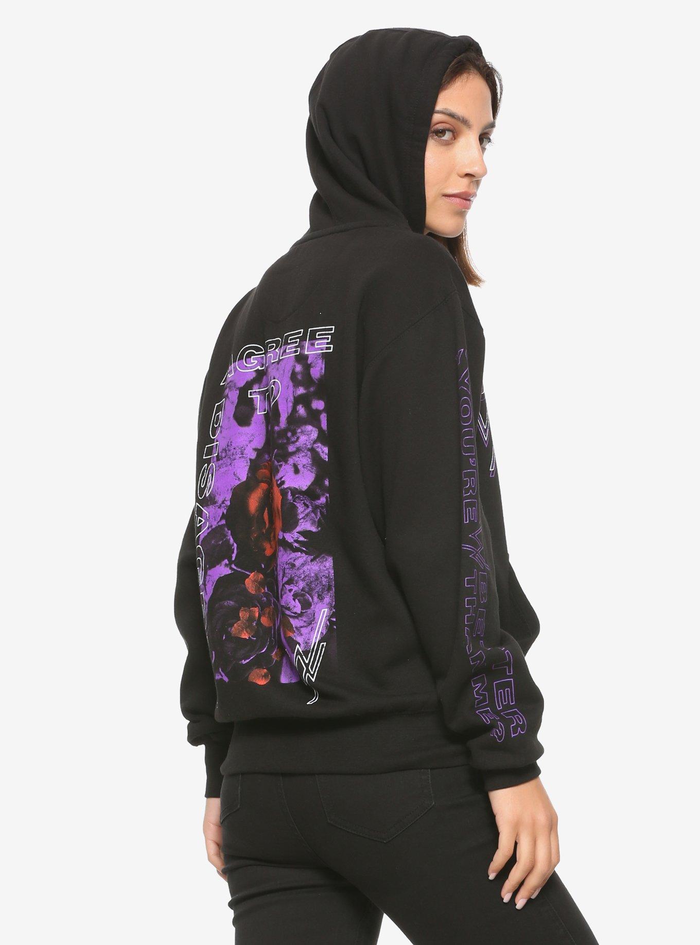 Sleeping With Sirens Agree To Disagree Girls Hoodie, BLACK, alternate