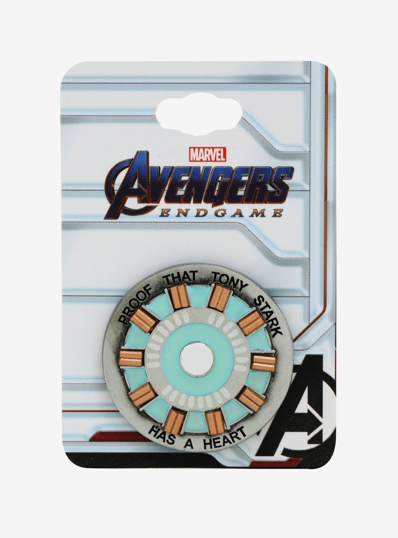 Marvel Avengers: Endgame Iron Man Stark Heart Glow-in-the-Dark Enamel Pin - BoxLunch Exclusive, , alternate